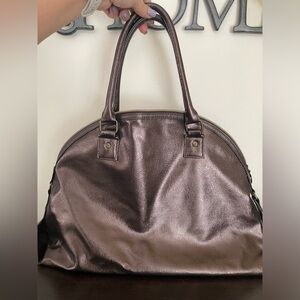 Vintage LANCÔME Plum Zippered Tote Bag